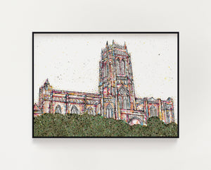 Anglican Cathedral painted print