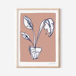 Pink plant print