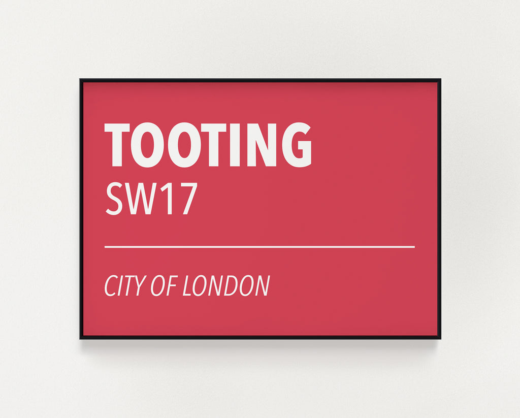Tooting road sign