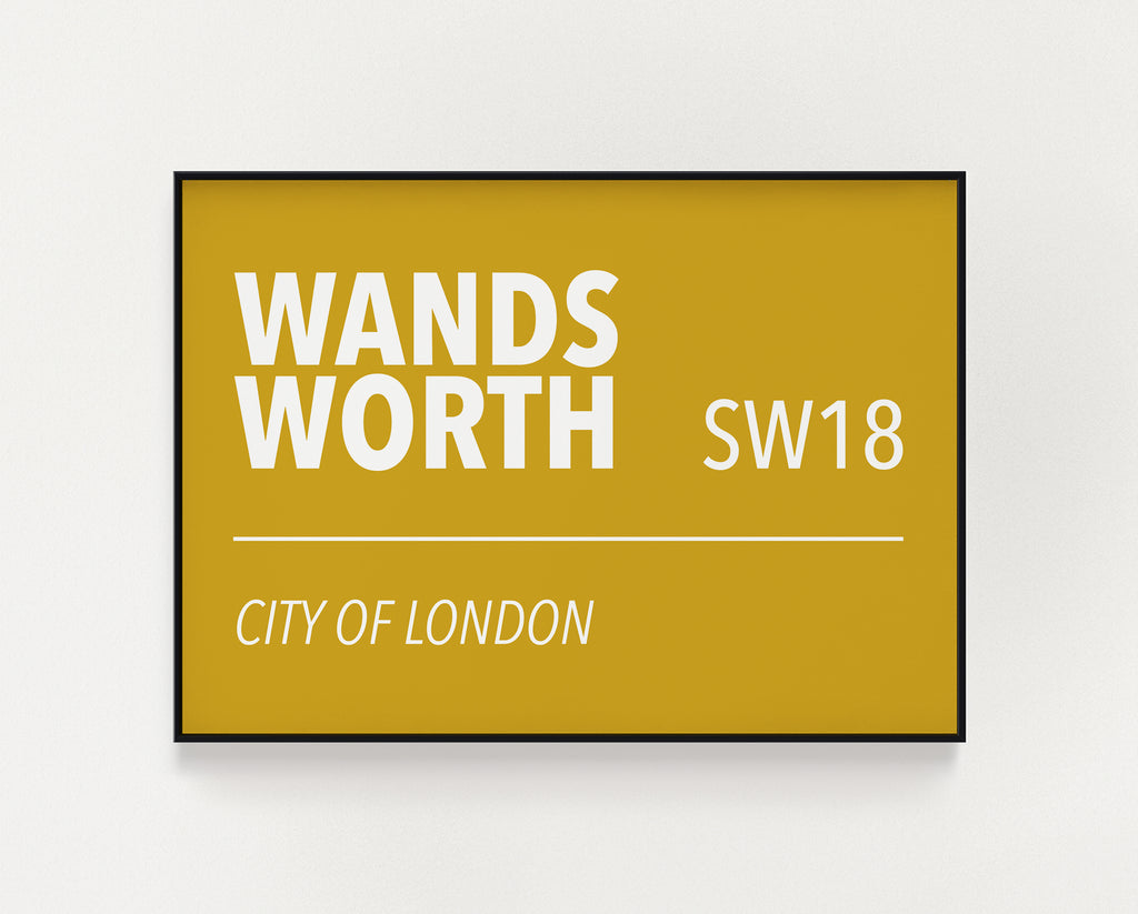 Wandsworth road sign print