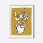 Mustard plant print