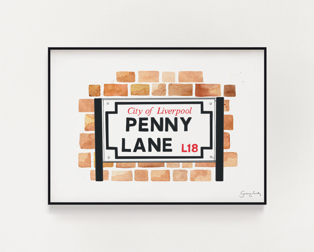 Penny Lane Sign Print