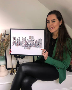 York landmarks print