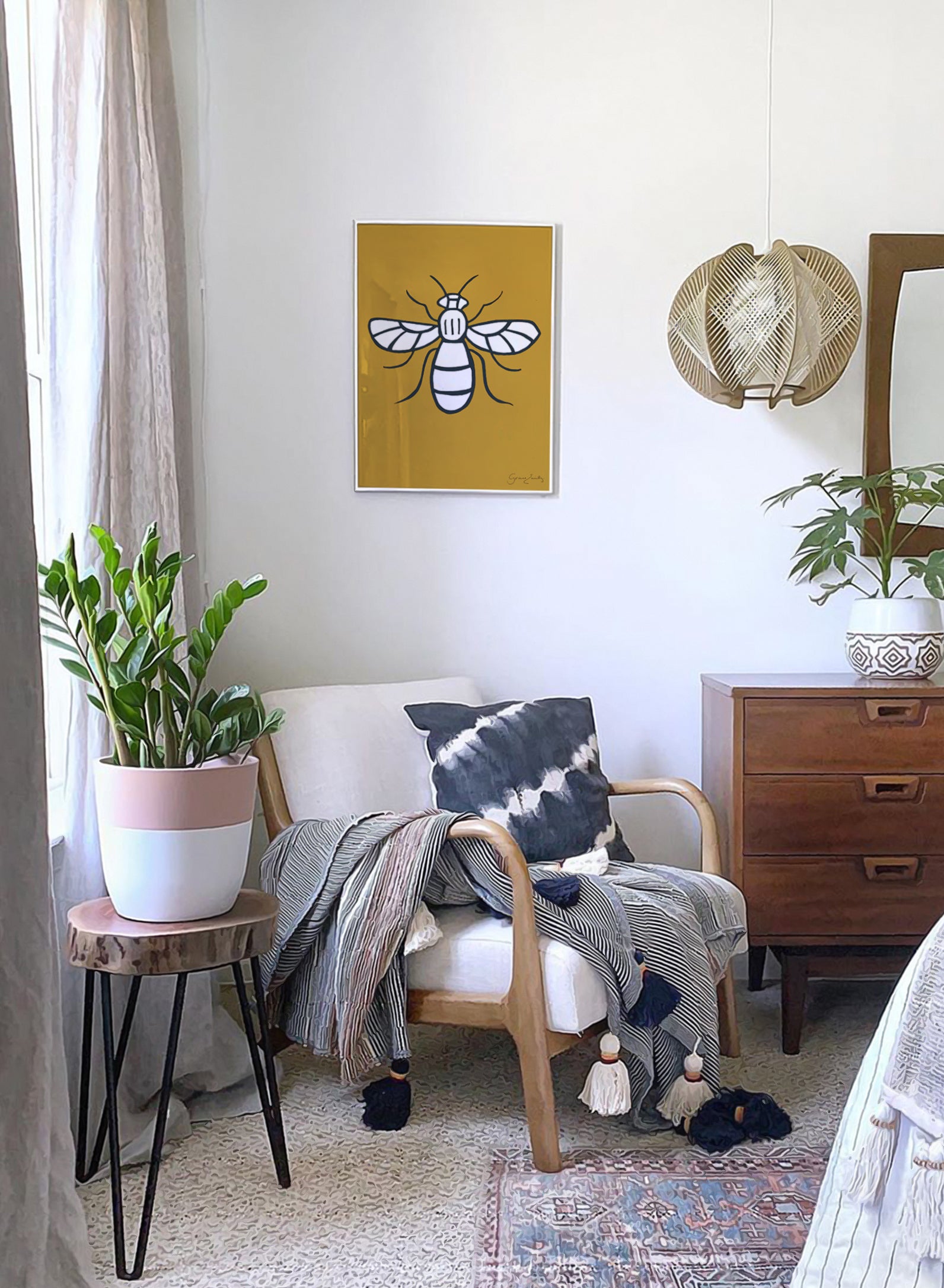 Manchester Bee Print