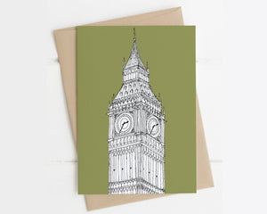 Big Ben card olive