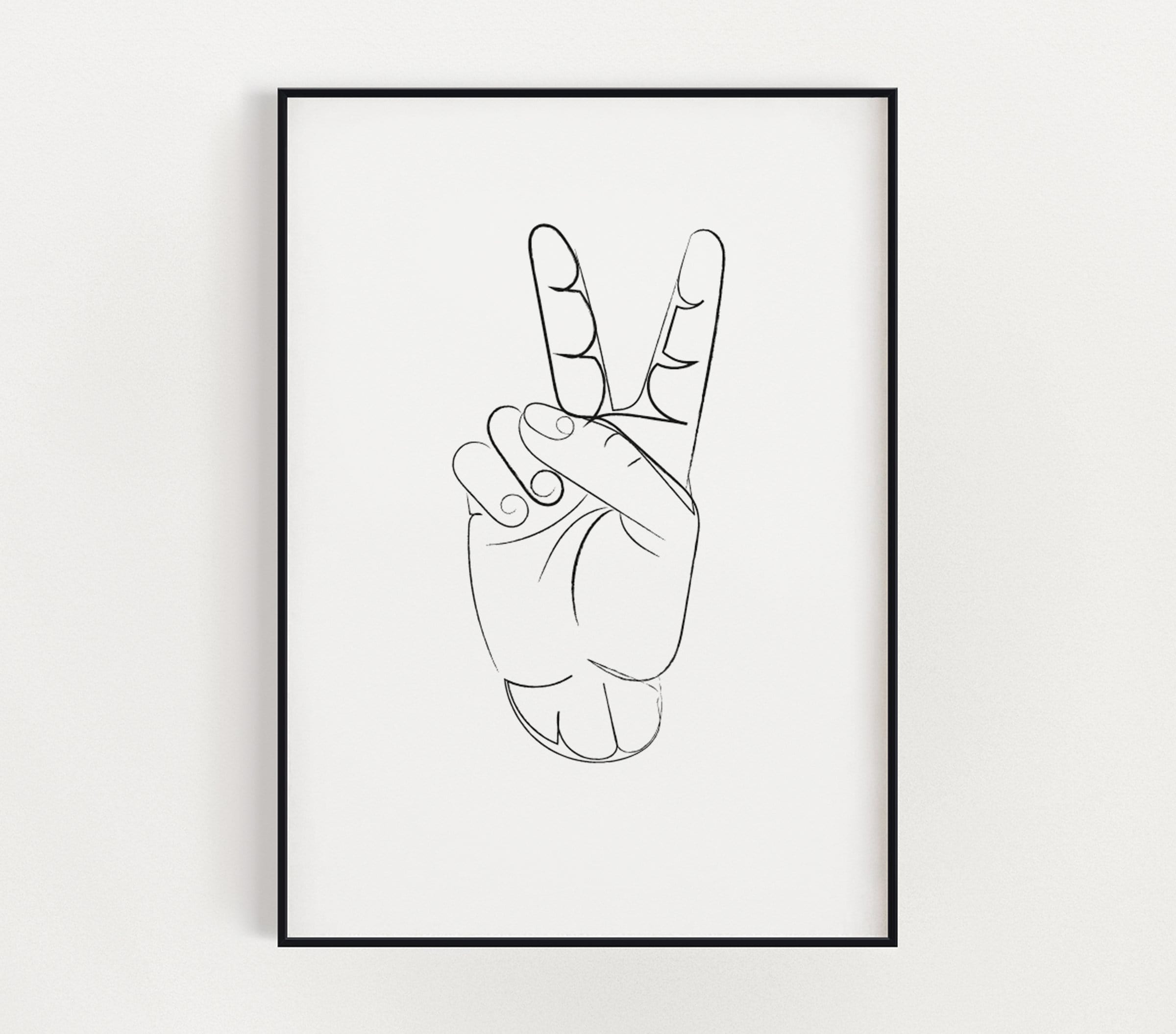 Black Peace Print