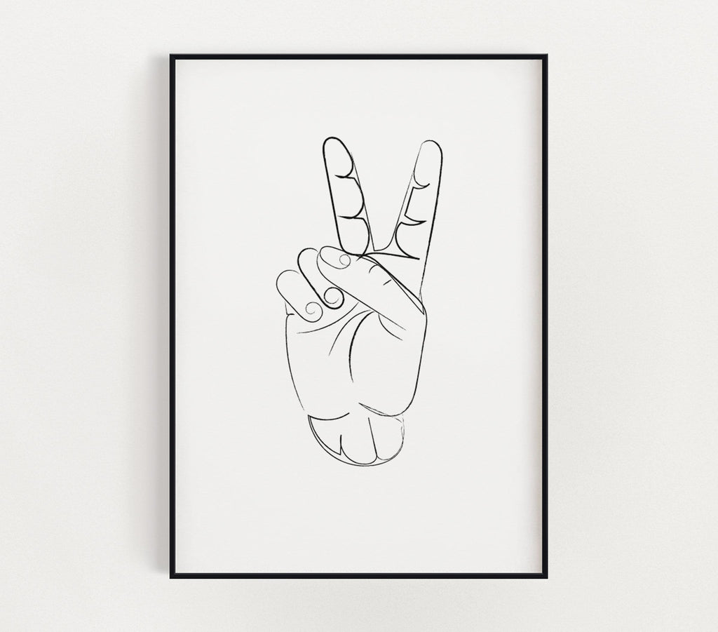 Black Peace Print