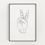 Black Peace Print