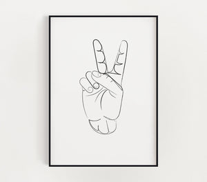 Black Peace Print