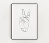 Black Peace Print