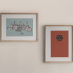 Blue Liverpool Landmarks Print