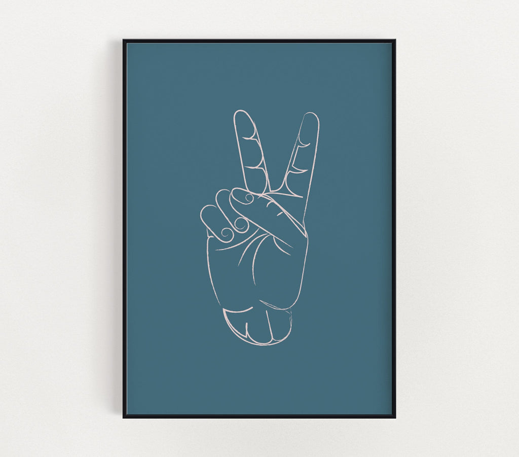 Blue Peace Print