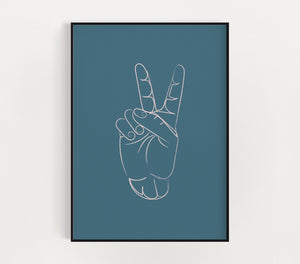 Blue Peace Print
