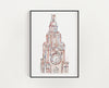 Liverbuilding blush print