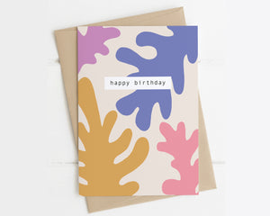 Birthday card coral