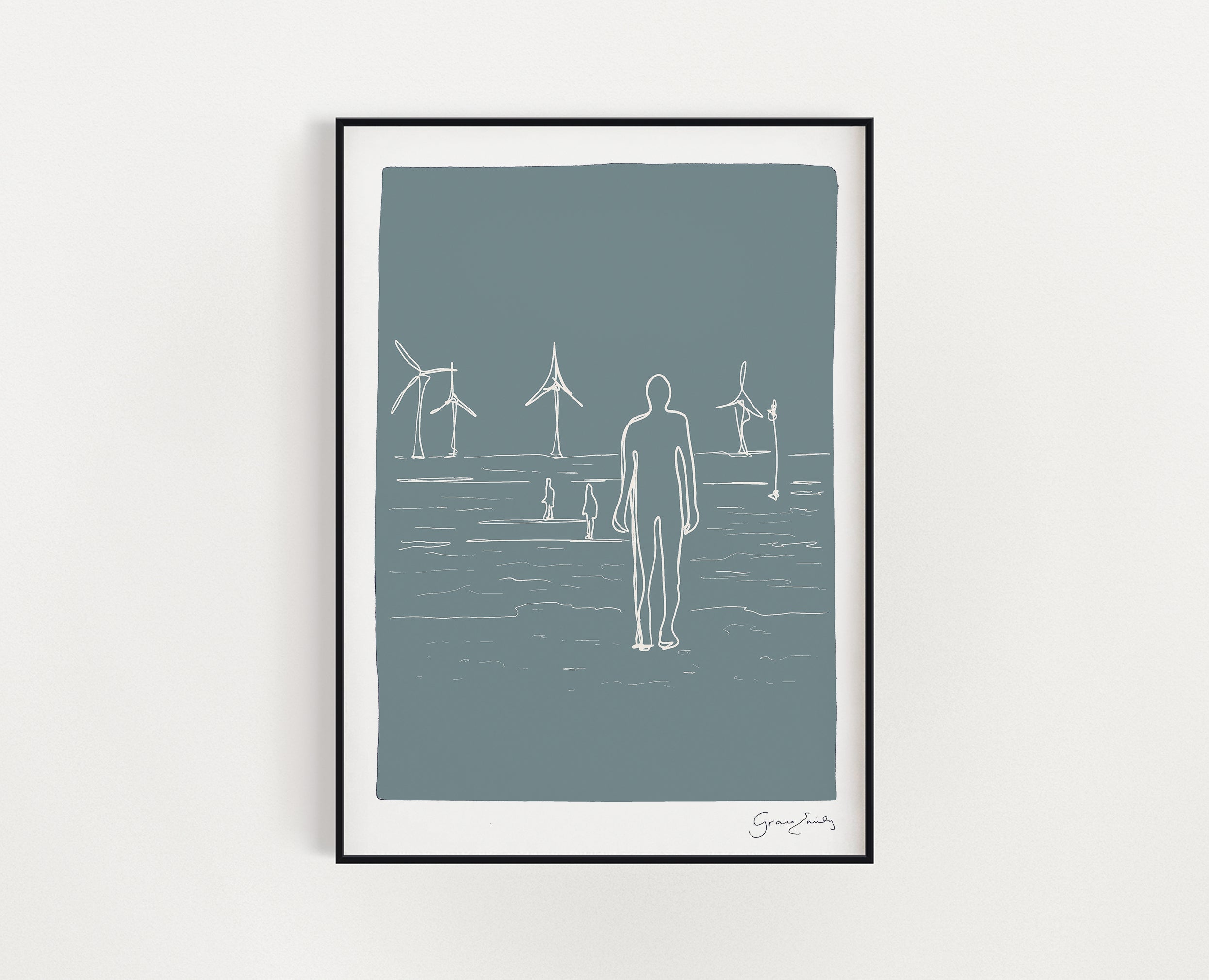 Crosby Beach Liverpool print