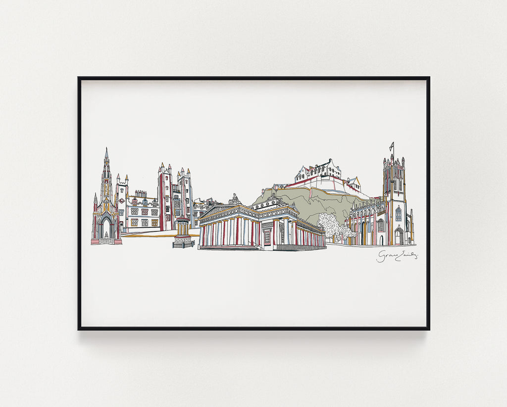 Edinburgh landmarks print