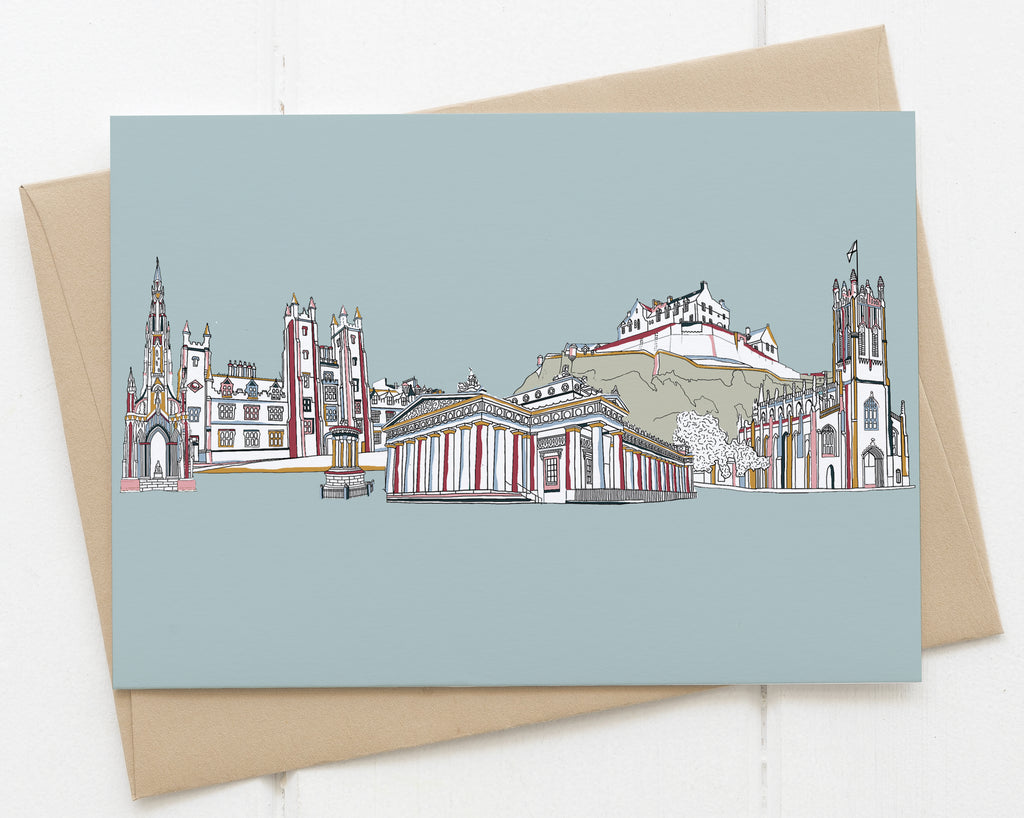 Edinburgh skyline blue