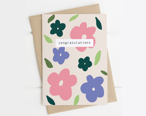 Congratulations flower card