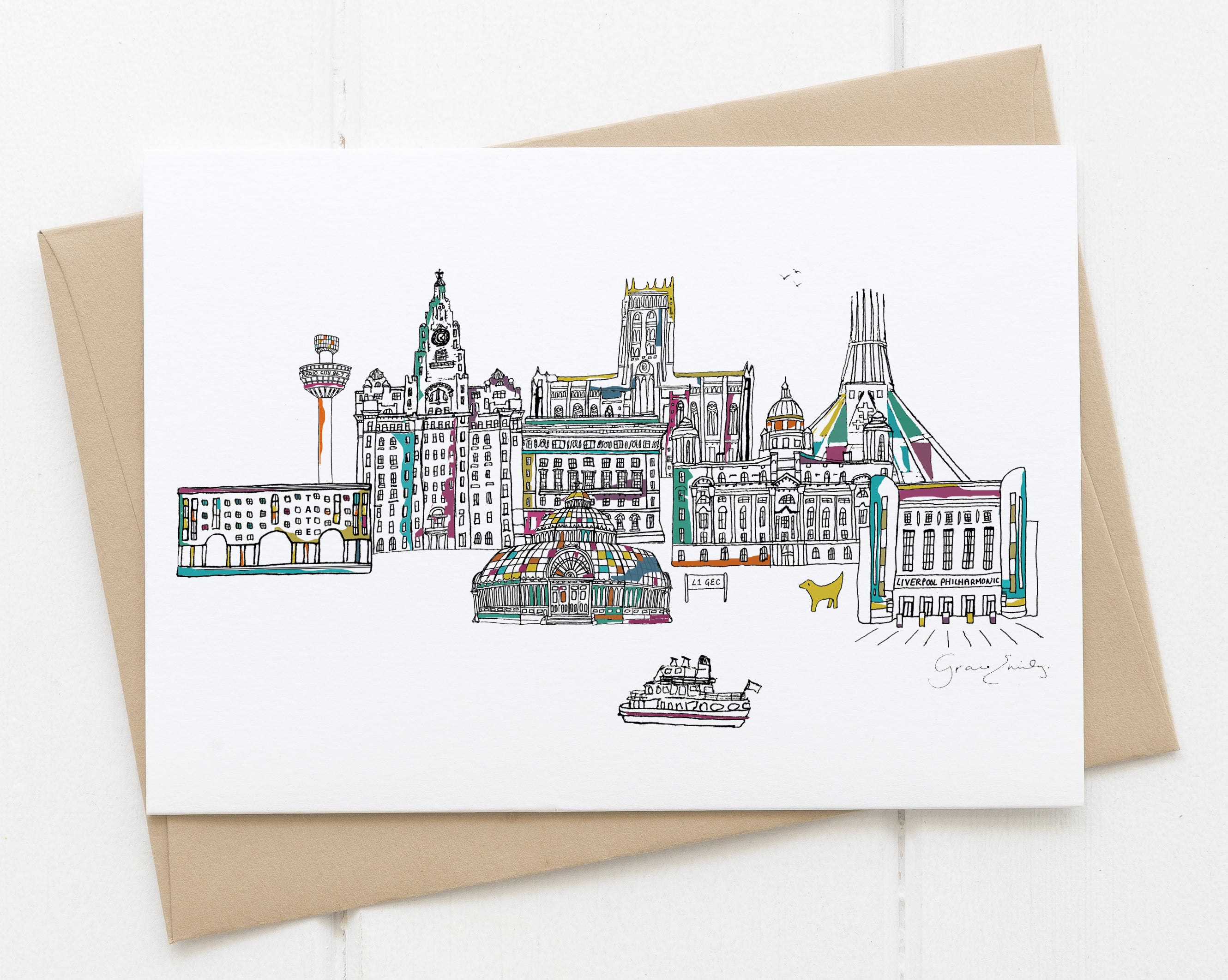 Liverpool Landmarks Card