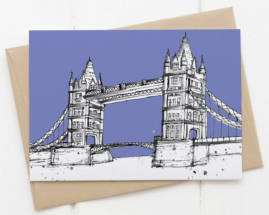 Tower Bridge London purple card