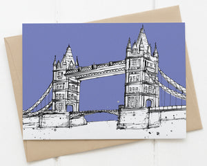 Tower Bridge London purple card