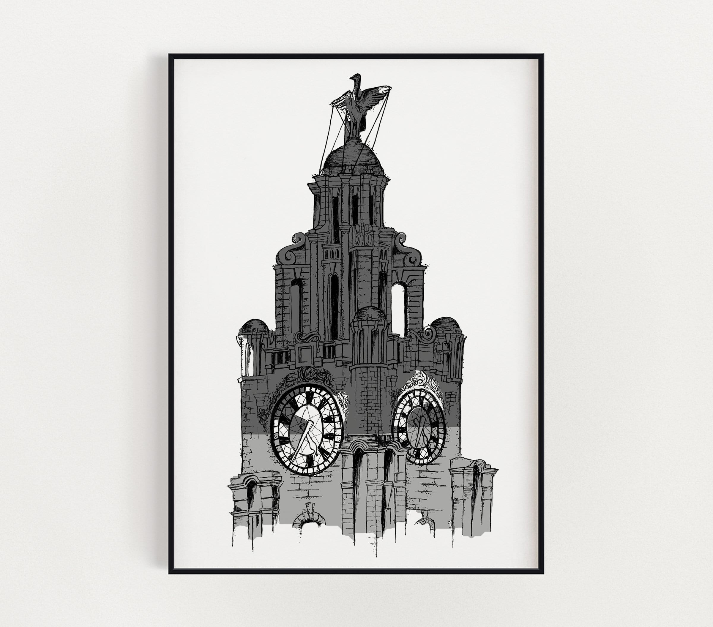 Liverbuilding Grey Print