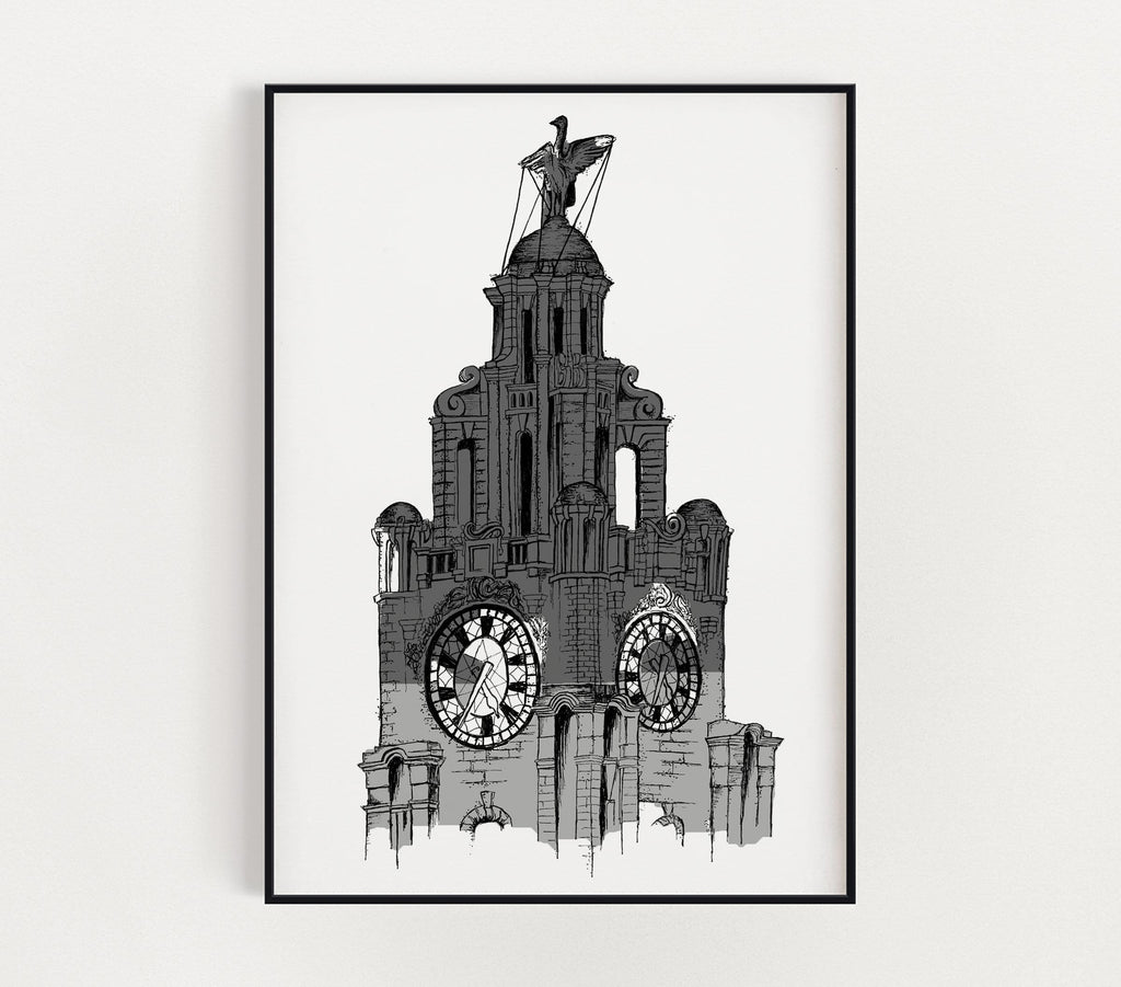 Liverbuilding Grey Print