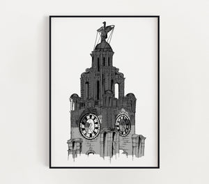 Liverbuilding Grey Print