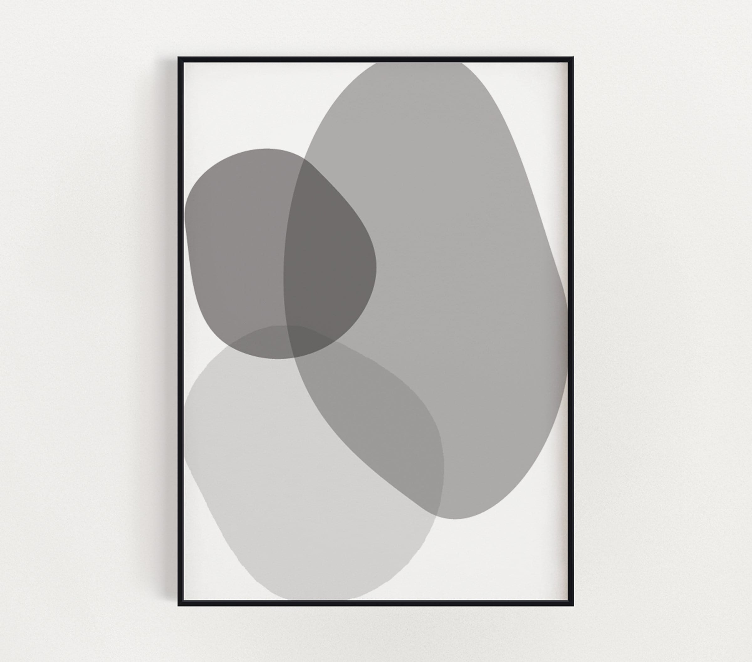 Grey Shapes Print