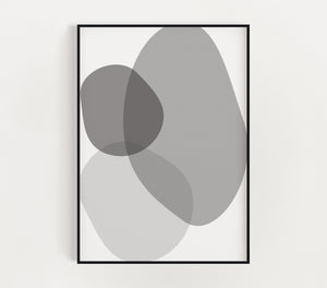 Grey Shapes Print