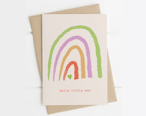 Hello little one card - new baby card