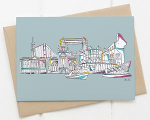 Kingston Upon Hull card blue