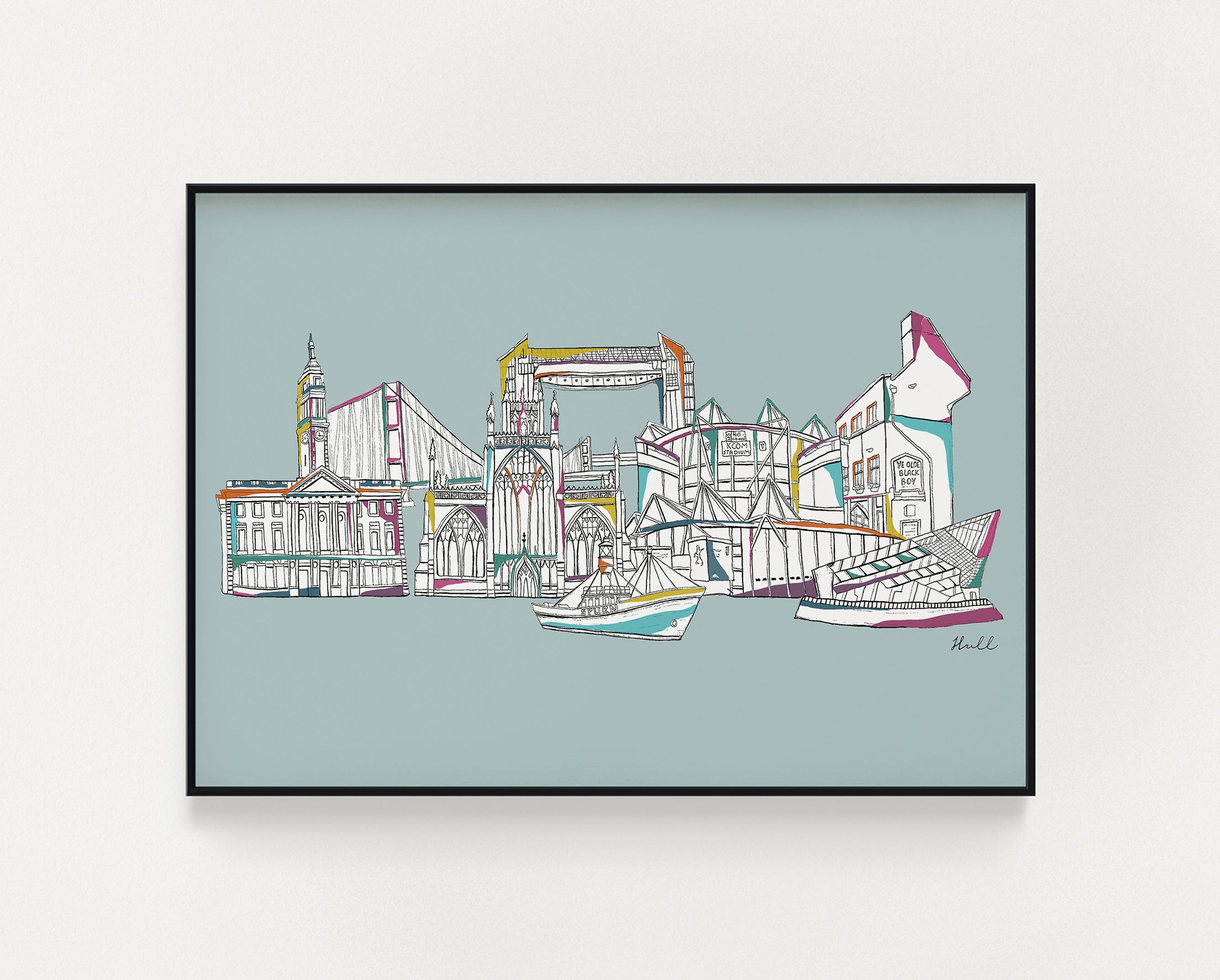 Hull skyline blue