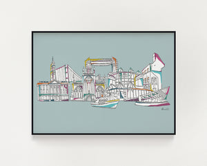 Hull skyline blue