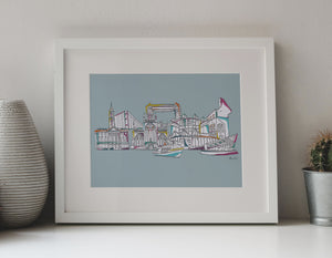 Hull skyline blue