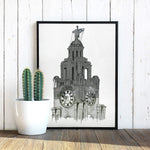 Liverbuilding Grey Print
