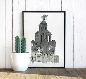 Liverbuilding Grey Print