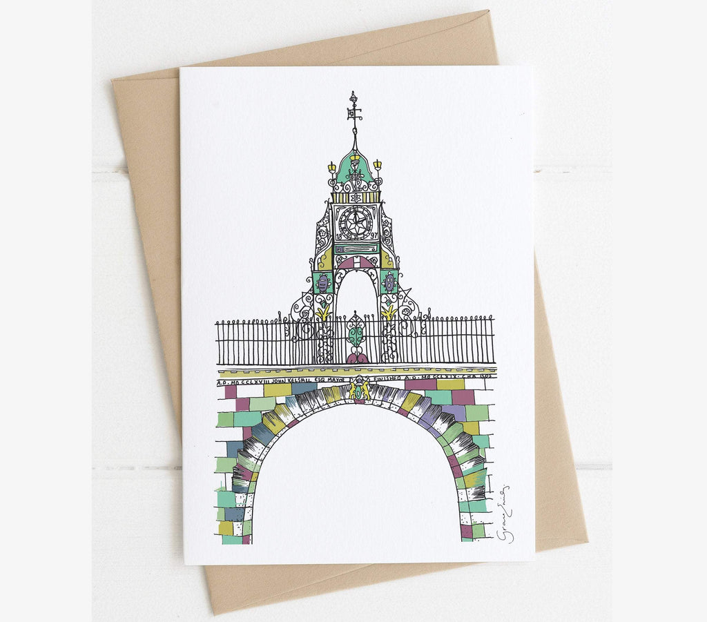 Chester Eastgate Clock greetings card