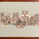 York skyline coaster blue