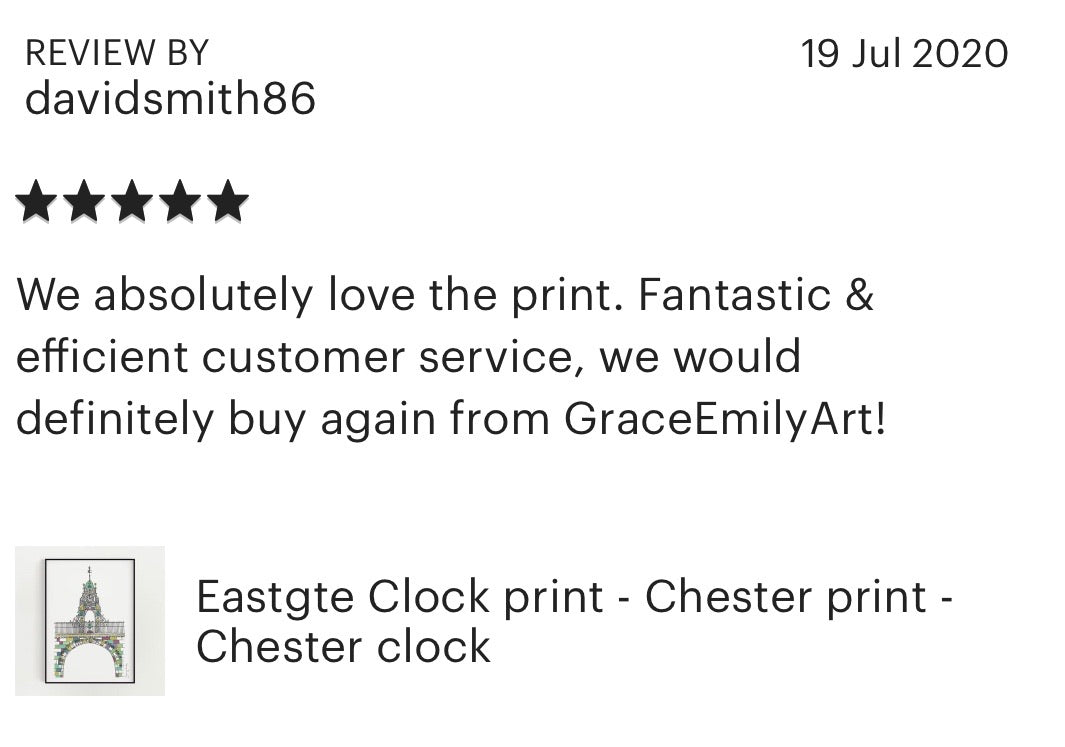 Eastgte Clock Print