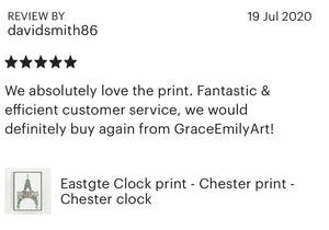 Eastgte Clock Print