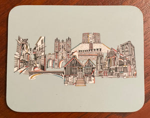 York skyline coaster blue