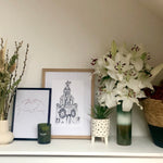 Coral Heart Hands Print