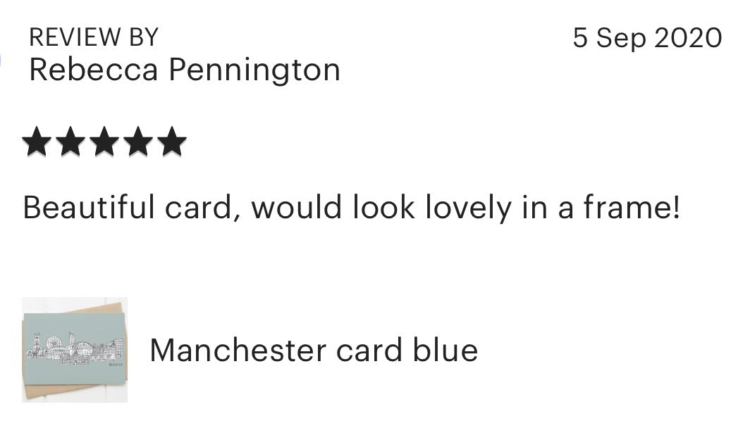 Manchester card blue