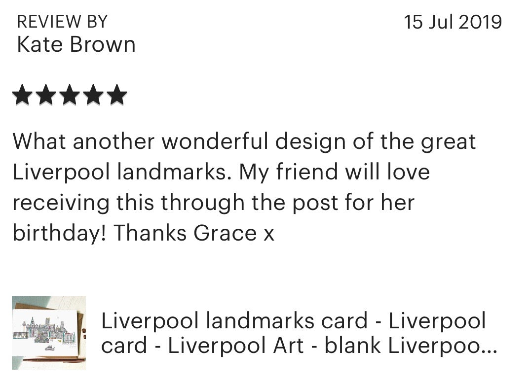 Liverpool Landmarks Card