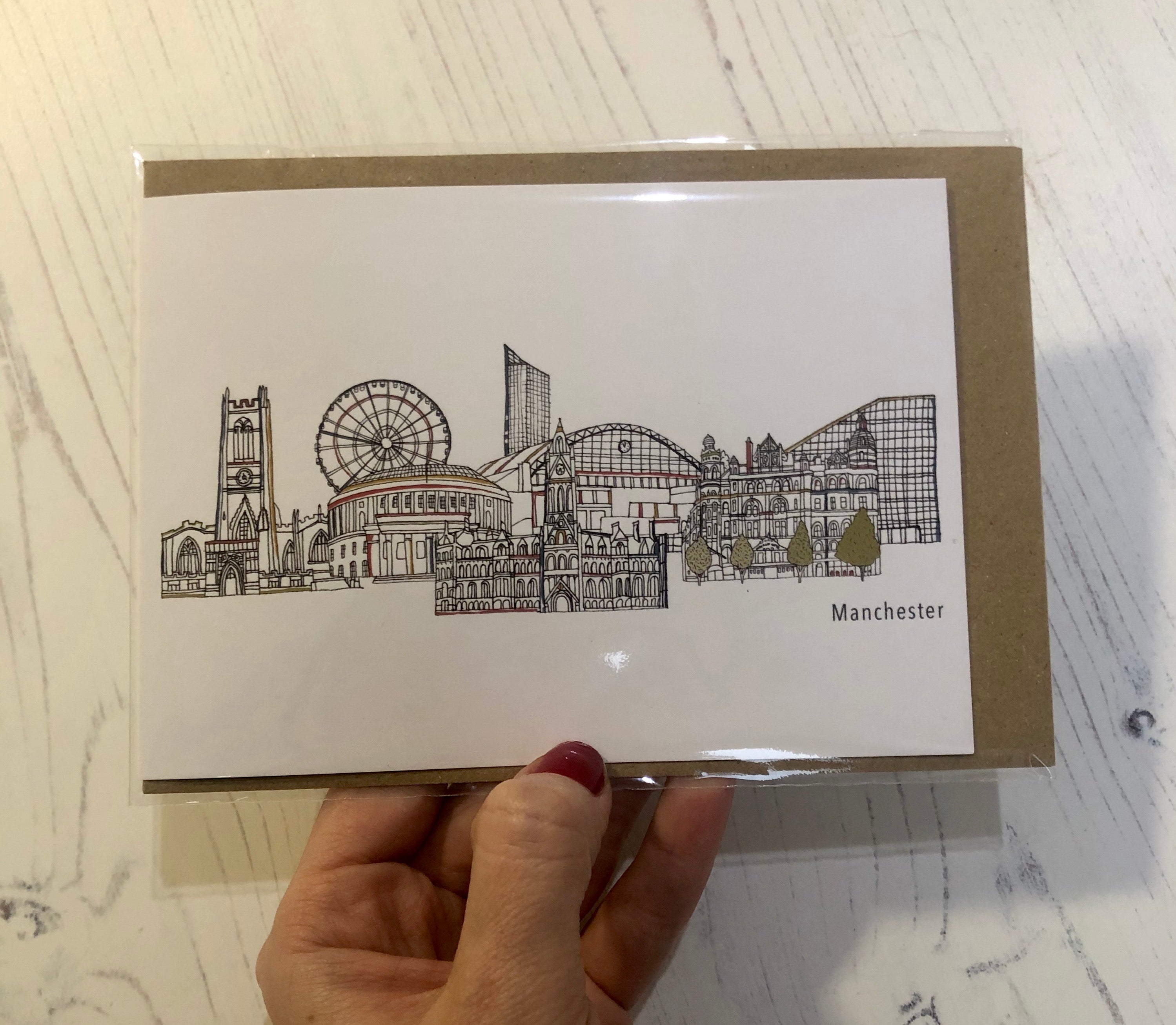 Manchester card white