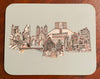 York skyline coaster blue