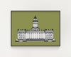 Leeds Town Hall olive print