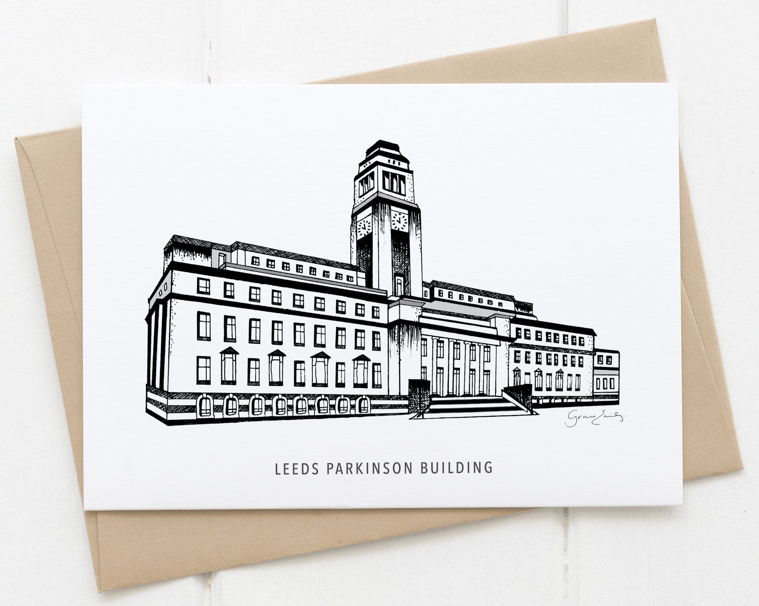 Leeds Uni Parkinson Building card